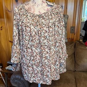 Ralph Lauren Floral Blouse in Black and White